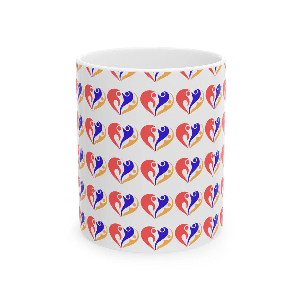 Love N People Heart Pattern Ceramic Mug