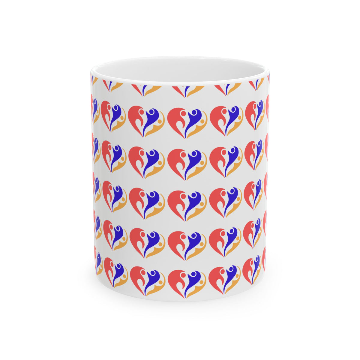 Love N People Heart Pattern Ceramic Mug