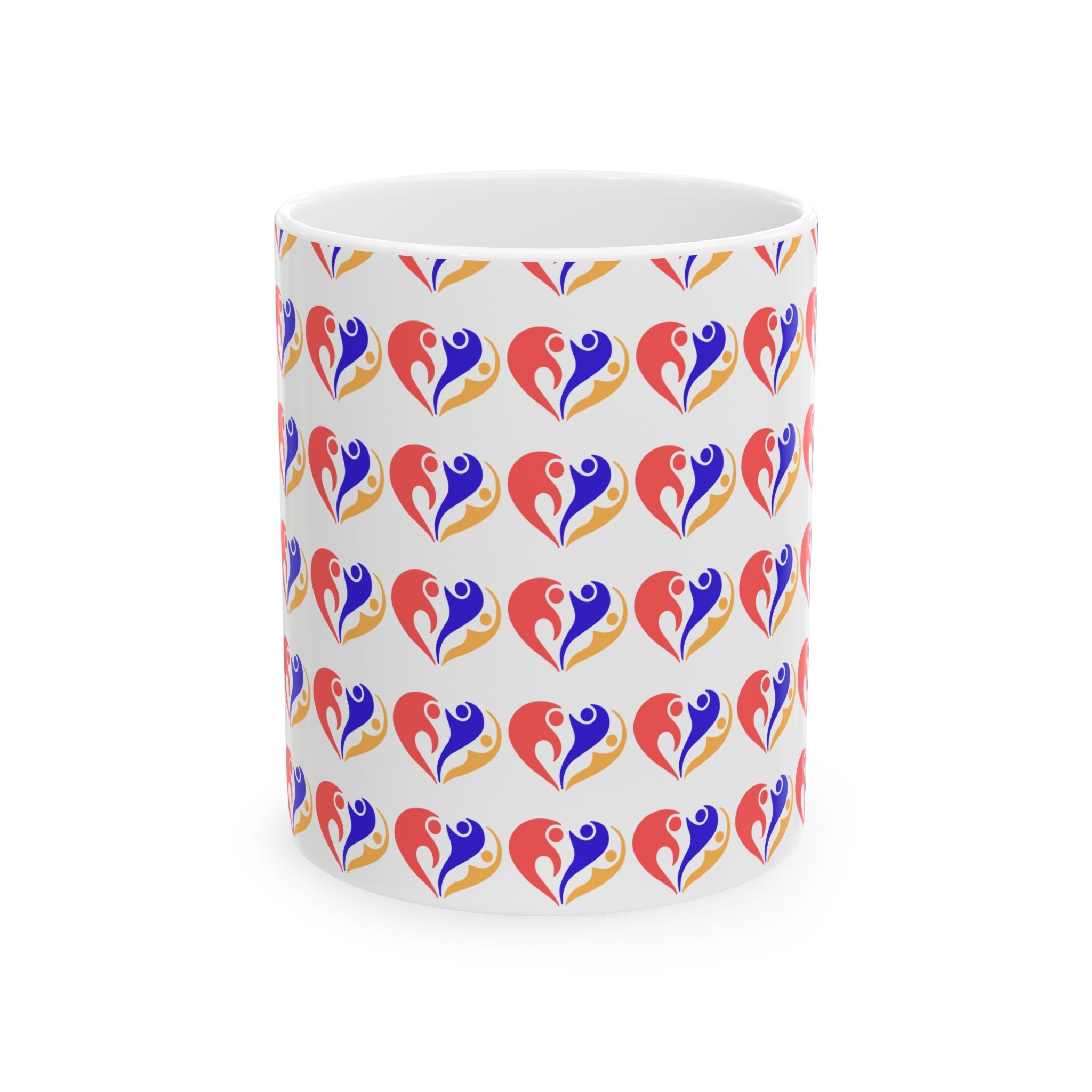 Love N People Heart Pattern Ceramic Mug