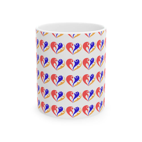 Love N People Heart Pattern Ceramic Mug