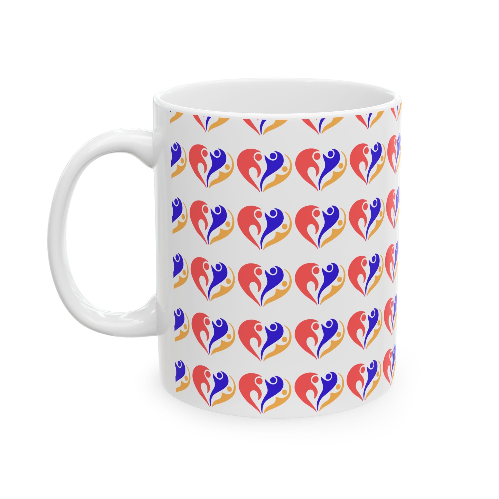 Love N People Heart Pattern Ceramic Mug