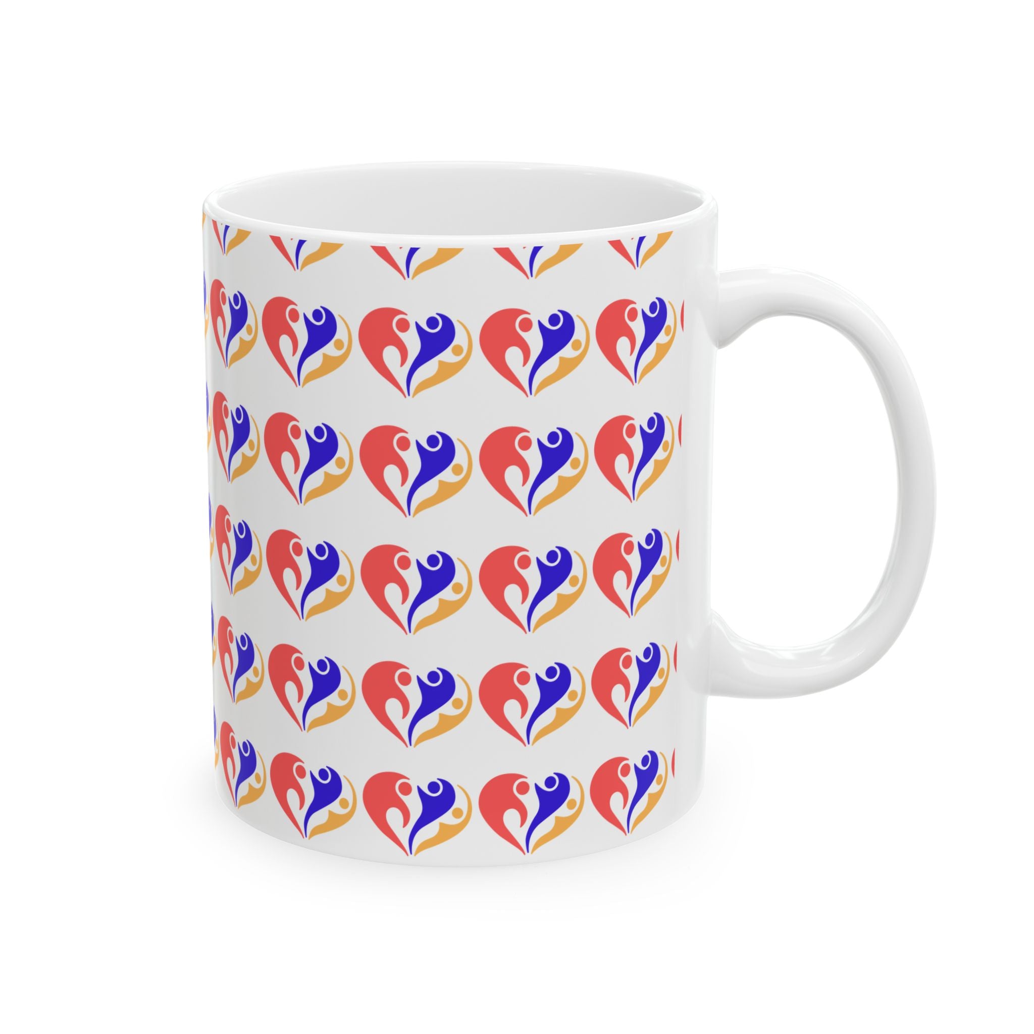 Love N People Heart Pattern Ceramic Mug